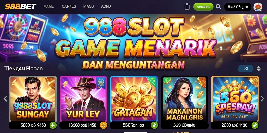 Tampilan gameplay Slot yang mendebarkan di 988BET.