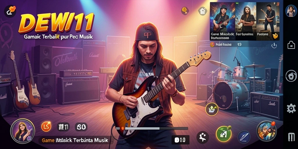 Screenshot gameplay DEWI11 menampilkan pengalaman bermain musik yang seru dan interaktif.