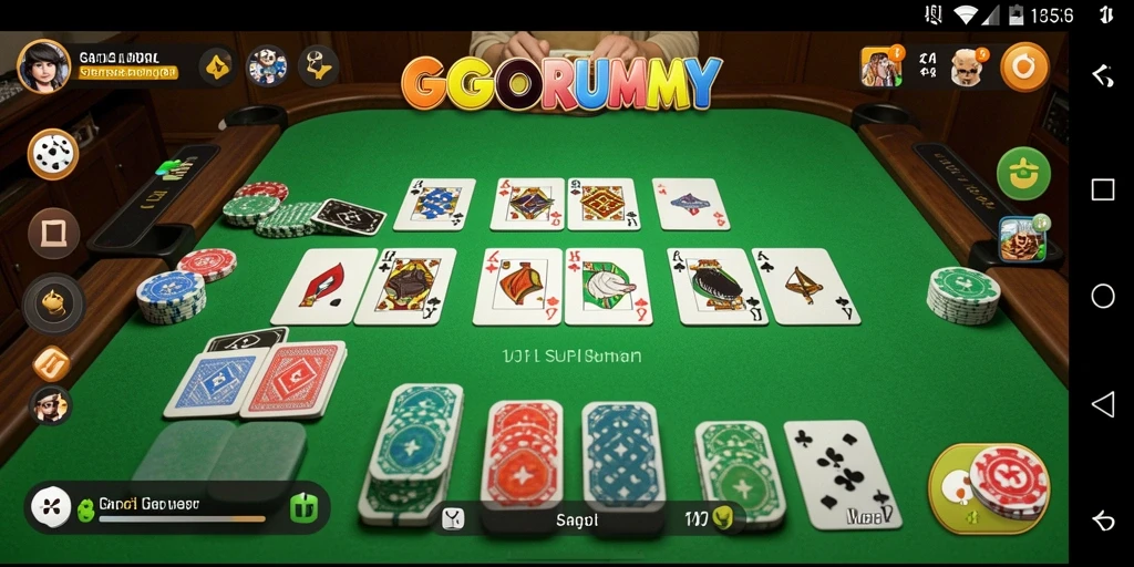 Screenshot GOGORUMMY menampilkan gameplay Gaple yang seru dan interaktif.