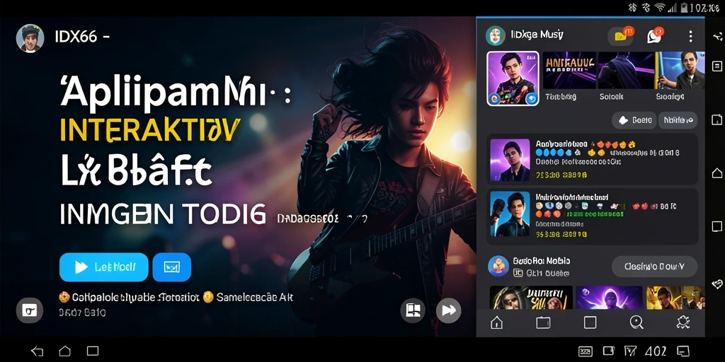 Tangkapan layar permainan IDX66 menunjukkan pengguna menikmati pengalaman musik.