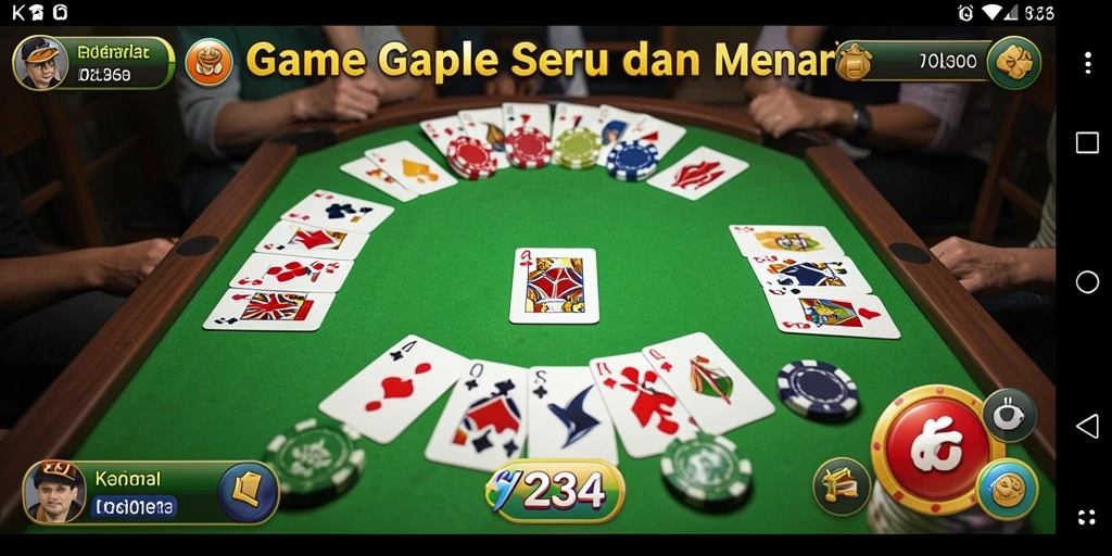 Tampilan gameplay Gaple yang seru dan interaktif dari K234.