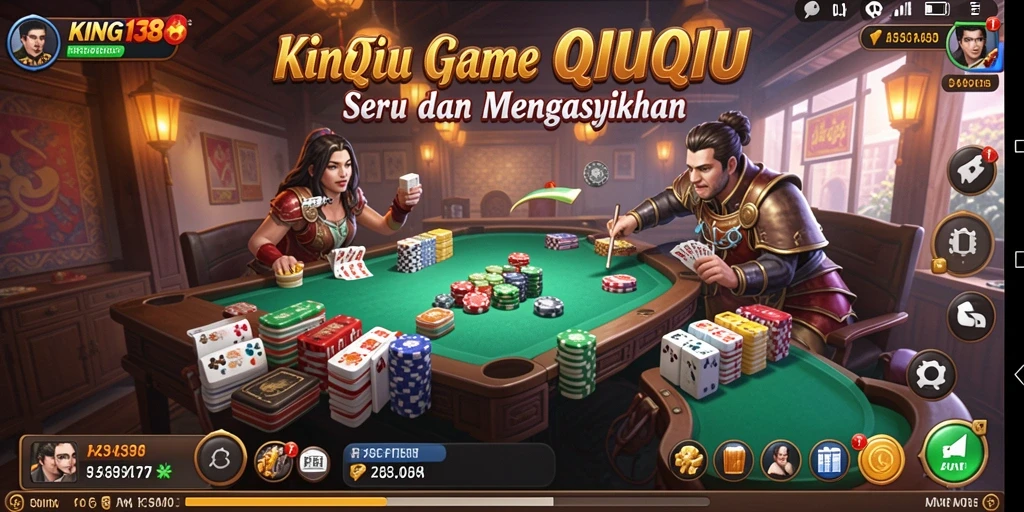 Tampilan seru gameplay QiuQiu di KING138.