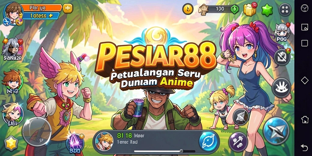 Tampilan gameplay PESIAR88 yang penuh warna dan dinamis.