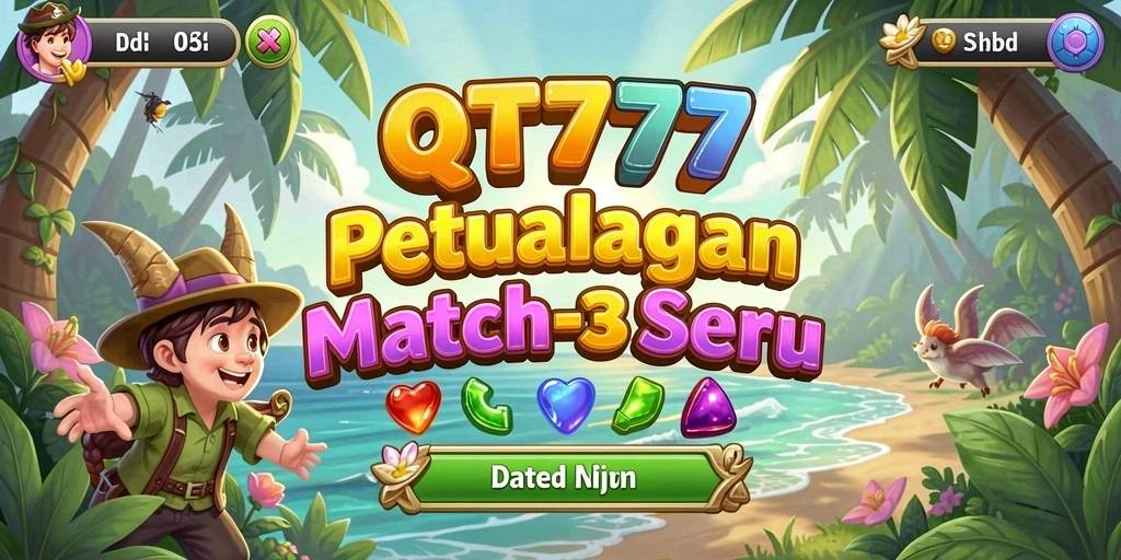 Gameplay Match-3 seru dengan grafis berwarna-warni.