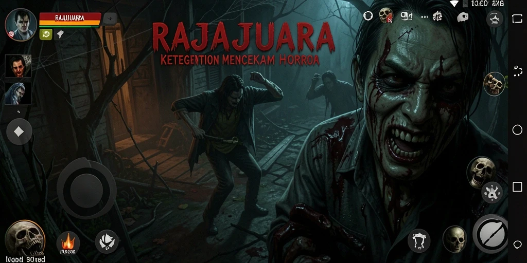 Screenshot menampilkan gameplay penuh ketegangan dan momen horor.