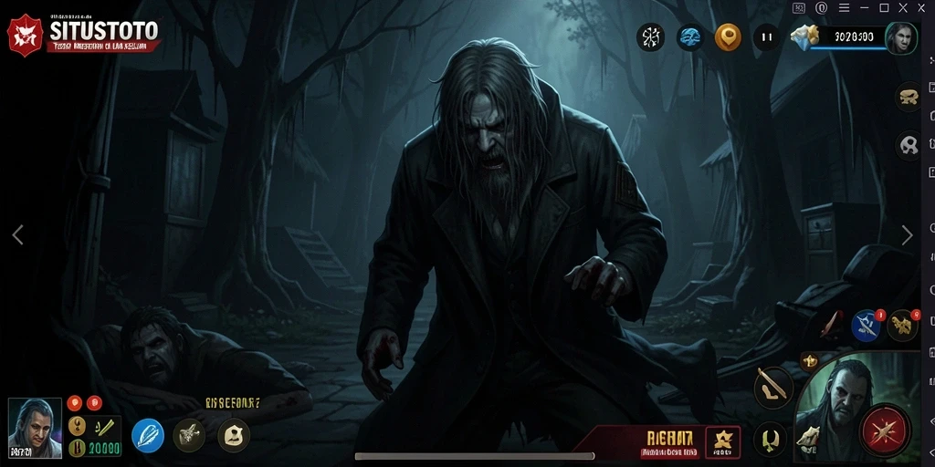 Tampilan gameplay menegangkan dari SITUSTOTO saat menjelajah kegelapan.